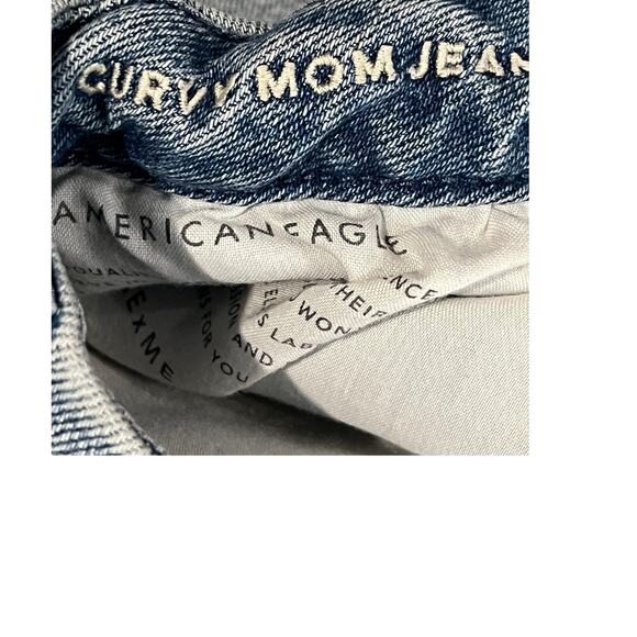 American Eagle Curvy Mom Jeans Womans L 12 X-Long - Picture 4 of 5
